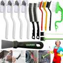 13Pcs Small Cleaning Brush Set, Hard Bristle Crevice Cleaning Brush, Long Handle Household Cleaning Tool Suitable for Cups, Bottles, Teapots, Corners, Sinks, Faucets, Toilets