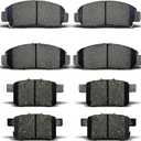 Front Rear Ceramic Disc Brake Pads Set Compatible with 2010-2012 Honda Accord EX/EX-L, for 2011-2014 Acura Tsx