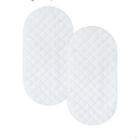 Bassinet Mattress Pad Cover Fit for Hourglass/Oval Bassinet Mattress, Waterproof Bassinet Mattress Protector Quilted Bassinet Sheets (32"x17") 2 Pack for Boys Girls, White