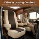 BeadChica RV Seat Covers,Faux Leather Captains Chairs Seat Cover 2PCS for Class A RV,Motorhome,Camper,Trailer & Van,Breathable with Armrest Covers & Storage Pockets(Dark Coffee)