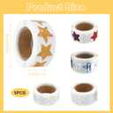 2500PCS Gold Star Stickers, Self-Adhesive Silver Laser Star Stickers, Suitable for Behavior Charts, Student Planners, School Classroom Student Teacher Supplies, Suitable for DIY Crafts