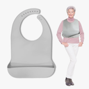 We&Life Silicone Adult Bib for Elderly, Men and Women - Washable With Food Catcher