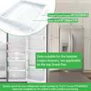 W10508993, W10864399 Refrigerator Glass Crisper Cover Compatible with whirlpool, kenmore, maytag, amana and kitchenAid etc, Crisper Drawer Cover Assembly W10275293 Replace 2217039, 2206096, 2209698