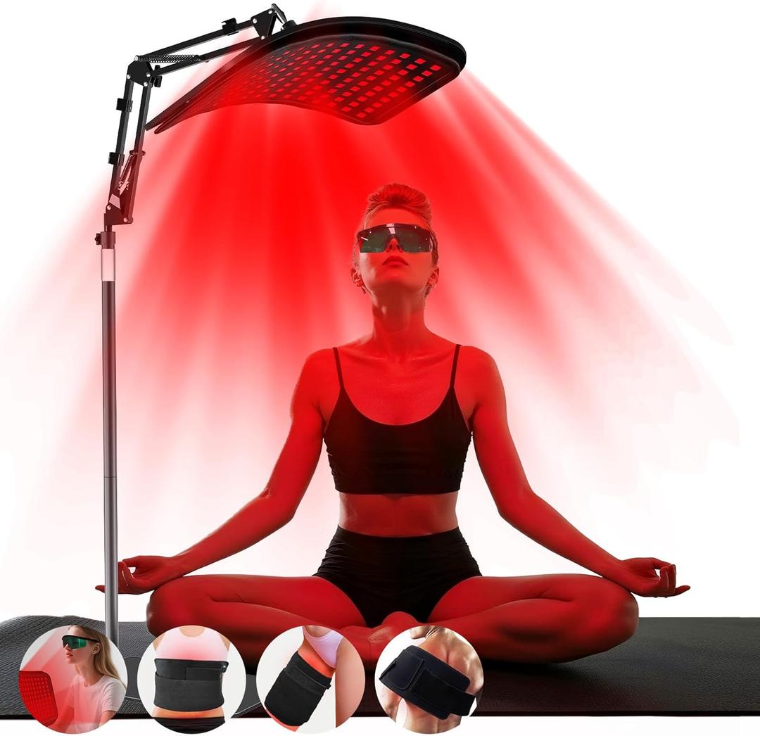 Red Light Therapy for Body3 in 1 Multifunctional Removable Red Infrared Light Therapy Lamp, 660nm & 850nm Red Light Therapyfor Body and Face, Back, Leg, Waist with Adjustable Stand (Black)