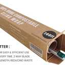 BlknWhite Certified Compostable Cling Wrap with Slide Cutter - 12" Wide x 200 feet. ASTM 6400 Certified Cling Wrap. Great Alternative to Beeswax Wraps or Plastic Wrap.