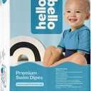 Hello Bello Premium Swim Diapers, Size S (16-28 lbs), Cute Extra-Bright Lobster Designs, 20 Count Jumbo Pack