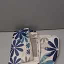 Baidast Blue Decorative Throw Pillow Covers 18x18 Set of 4, Blue and Grey Modern Daisy Floral Pillows Linen Pillow Covers for Couch Sofa Living Room