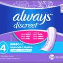 Always Discreet Adult Incontinence Pads for Women, Moderate Absorbency, Long Length, Postpartum Pads, 54 Count