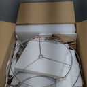 Table Lamps Set of 2 with Touch Control, Modern Glass Bedside Lamps with USB A+C Ports, 3-Way Dimmable Nightstand Lamp with White Fabric Shade, 27.5" Large Lamps for Living Room Bedrooms Decorations