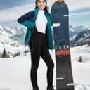 baleaf Women's Thermal Fleece Lined Leggings with Pockets Ankle Zip Reflective Water Resistant High Waisted Warm Snow Pants (Black)