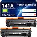 141A Toner Cartridge Black (with Chip) High Yield Compatible for HP 141A W1410A 141X W1410X for M110w MFP M139w M140w M139 M140 M110 M139we M140we M110we Printers (2 Pack)