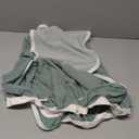 Blissful Diary Baby Car Seat Cover, Extra Large Mesh Window, Breathable Muslin Cotton, Infant Windproof Canopy, Must-Have Baby Gift - Roman Green