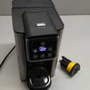 Hot & Iced Coffee Maker with Bold Setting, Single Serve Coffee Maker for K Cup and Grounds, 6-14 Oz Brew Sizes, 50 Oz Removable Water Tank, One Cup Coffee Machine with Reusable Filter, Black