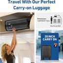 KYME Carry on luggage 22x14x9 Airline Approved Suitcase Hardshell With Double Spinner Wheels, PC+ABS TSA Lock Travel Luggage (Black, 20" Carry On)