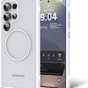 BPOASE Magnetic Case for Samsung Galaxy S25 Ultra, [Military-Grade Drop Protection][Compatible with Magsafe] Ultra Slim Non-Slip Full Body Shockproof Protection Phone Cover-Clear