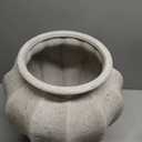 LE TAUCI 11.3" Ceramic Vase, Artisan Large White Ceramic Vase for Modern Farmhouse Home Decor, Substantial & Stable Flower Vase, Living Room & Dining Room Table Centerpiece, Weathered White