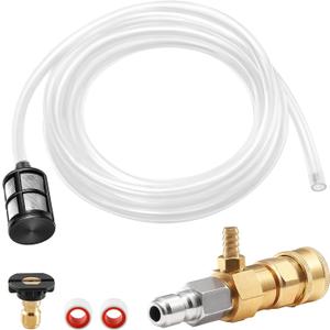 PWACCS Downstream Injector for Pressure Washer, Power Washer Chemical Injector Kit with 3/8" Quick Connect, Soap Injector with Siphon Hose 3-5 GPM