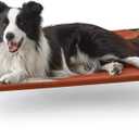 Love's cabin Elevated Cooling Dog Bed for Large Dogs, Portable Indoor & Outdoor Raised Pet Dog Cat Cot, Durable Summer Frame with Breathable Mesh, Terracotta, 48 inches