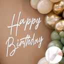 Yousoontic Happy Birthday Sign for Backdrop Large Happy Birthday Sticker Letter Acrylic Mirror Decal for Balloon Arch Wall Kpop Party, Peel Off Acrylic Film(23 x 20 Inches,Classic,White)