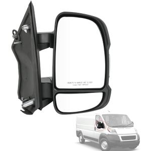 Door Mirror Right Passenger Side Replacement For Ram ProMaster 1500 2500 3500 2014-2022, Replace CH1321432 5VF00JXWAG, Black 8 + 2PINS