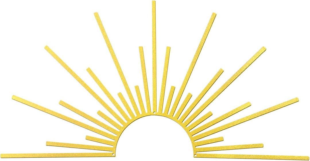 Bnesi Sun Metal Wall Art Sun Wall Decor Gold Metal Decor for Living Room Bedroom Modern Home Decor Unique Housewarming Gift for Minimalist Boho Style Home Art Lovers (Gold)