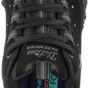 Skechers Sport Women's D'Lites Memory Foam Lace-up Sneaker, Black, 6 W US