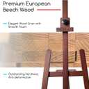 MEEDEN Art Wooden Easel Stand: Solid Beechwood, Can Hold Canvas up to 43"