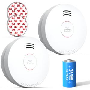 SITERWELL Smoke Detector, Smoke Detector 10 Year Battery with Photoelectric Sensor, Fire Alarm with Low Battery and Fault Warning for House and Bedroom, UL217-9th Listed, GS525A, 2 Packs SITERWELL Smoke Detector, Smoke Detector 10 Year Battery with Photoelectric Sensor, Fire Alarm with Low Battery and Fault Warning for House and Bedroom, UL217-9th Listed, GS525A, 2 Packs