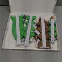 11 Pcs Hanging Paper Fans Decoration Green and Brown Paper Flowers Deco Tropical Jungle Birthday Party Decorations for Summer Safari Carnival Party Supplies