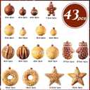 Baking Christmas Ornaments Set 43pcs Shatterproof Bread Gingerbread Thmed Christmas Tree Hanging Ornaments Decorations for Indoor Holiday Party Xmas Decor (Baking Set)
