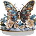 CAEJCCL Clear Desktop Decorative Sign Butterfly Gifts for Women Friends Coworker Funny Acrylic Desk Decoration Sign for Home Office Decor with Stand 7.8 Inch