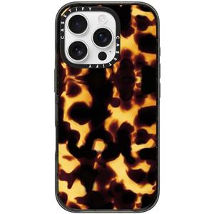 CASETiFY Impact Case for iPhone 16 Pro [Slim / 8.2 ft. 4X Military Grade Drop Protection/Wireless Charging Compatible] - Tortoiseshell - Clear Black