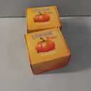 2 x 3 Wick 14oz Pumpkin Scented Orange Candle in Glass Jar with Lid, Large Fall Colored Aromatherapy Gift Candle for Harvest Halloween Home Table Decoration - 60-70 Hours Burning Time