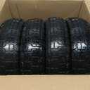 13" Flat Free Solid Tire, 4.00-6, for Gorilla Cart, Wagon & Wheelbarrow, 5/8" Bearings, 2.1" Offset Hub, 4 Pack, 4pcs