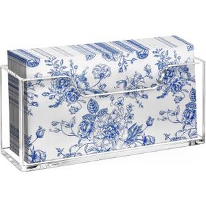 Acrylic Guest Towel Holder for Bathroom, Clear Waterproof Splashing Vertical Napkin Holder for Kitchen, Disposable Hand Towel Holder, Modern Dining Table Napkin Tray for Home, Hotel, Office