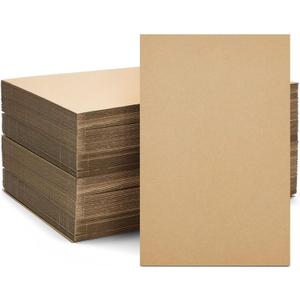 Juvale Corrugated Cardboard Sheets - 11 x 17 in, 2mm Thick, Brown, 50-Pack - Flat Packaging Inserts for Cardboard Mailers - Craft Board Projects