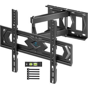 PERLESMITH TV Wall Mount, for 26-60 Inches (66-152 cm) Television Up to 40 kg, Adjustable and Tilting TV Wall Mount 50 55 Inch, Max VESA 400 x 400 mm PSMFK10