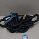 50 ft Expandable Garden Hose - 2025 New Kink Free Flexible Water Hose 50ft with 10 Pattern Spray Nozzle, 3/4 Solid Brass Connectors, Retractable Latex Core - Lightweight Expanding Hose (Blue Black)