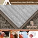 COSY HOMEER Stair Treads for Wooden Steps 9"x28" Washable Indoor Carpet Stair Treads Non Slip Soft Polyester Stair Carpet Tread Reusable Stair Runner Rugs for Kids, Elders,Pets,Light Brown,15pcs