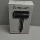 ANNLARY Hair Dryer with Comb | 1800W Blow Dryer with Diffuser for Curly Hair | Plasma Ionic Hairdryer for Frizz Control | Foldable & Protable Design for Travel | 6.5 ft ALCI Cord