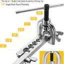 25 ft 3/16in Zinc-Plated Brake Line Flaring Tool Kit, Includes 3-in-1 Tube Bender, Double & Single Flaring Tool Set, 1 Tube Cutter, 2 Threads Unions, 20 Fittings