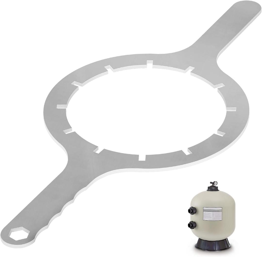 154527 8-1/2'' Sand Filter Metal Wrench Fit for Triton II Sand Filters
Fit for Triton II TR100, TR140, TR100HD, TR100C, TR140C, TR100C-3, TR140C-3, for Waterfall Pump AF-180, Replace for #151608