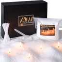 Candle Sand 4LB Sand Candles with Wicks Candle Making Kit Refillable Candle Wax Pearled Candles Sands and Wicks(50) Candles Refill Kit for Weddings, Dating, Halloween, Christmas