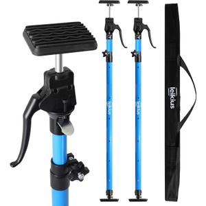 2PK Tallest Adjustable Support Pole 49-114 inch, Heavy Duty Aluminum Handle Cabinet Jacks for Installing Upper Cabinets, 3rd Hand Quick Support Rod &Cargo Bars, Zip Wall Dust Barrier System