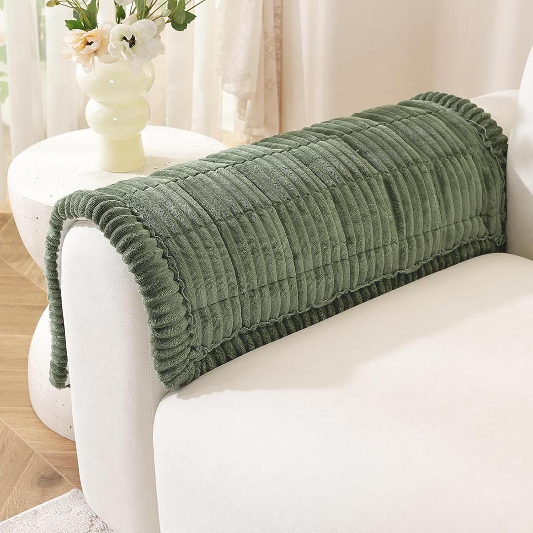 OstepDecor Washable Couch Cover for Dogs, Thick Pet Friendly Sofa Covers, Soft Couch Protector, Paw Cart Sofa Slipcovers, Cushion Protector for Leather, Sectional, Loveseat (20" x 24", Green)