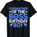 Godmother Of The Boss Birthday Party Outfit Like A Boss T-Shirt, Black, XL