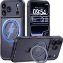 MOCCA Design for iPhone 17 Pro Max Case, Compatible with Magsafe [Premium Invisible Magnetic Ring Stand] [Military Drop Protection] Full Camera Guard Translucent Matte Slim Phone Cover 6.9",Black