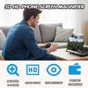 Screen Magnifier for Cell Phone, 10" Phone Screen Magnifier, Foldable Phone Stand with Screen Amplifier for Movies, Gaming & Live Streaming, Supports All Smartphones