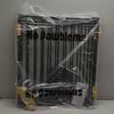 No Pawblems Dog Gate with Cat Door, Free Standing 30'' Tall Foldable Dog Fence for Indoor & Outdoor, Up to 78 Inch Extra Wide Puppy Gate for Stairs, Hallways, Doorways, Deck, Yard (Black, 3 Panels)