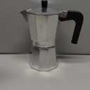 Mongdio Stovetop Espresso Maker Moka Pot, Stove Top Cuban Coffee Maker, Italian Greca Mocha Pot, 9 Espresso Cups, 15 Oz - Silver